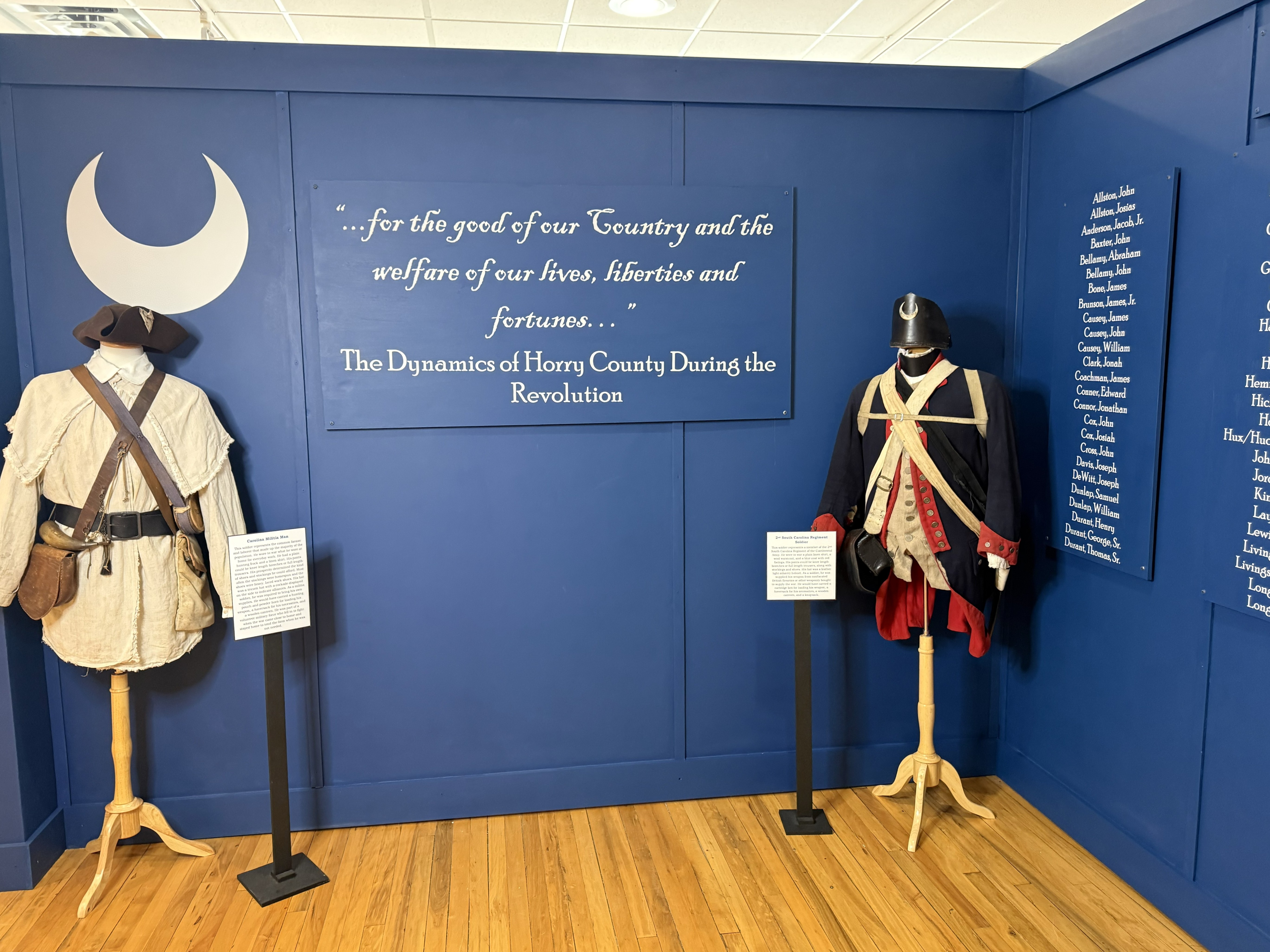 America 250 Exhibit inside Horry County Museum