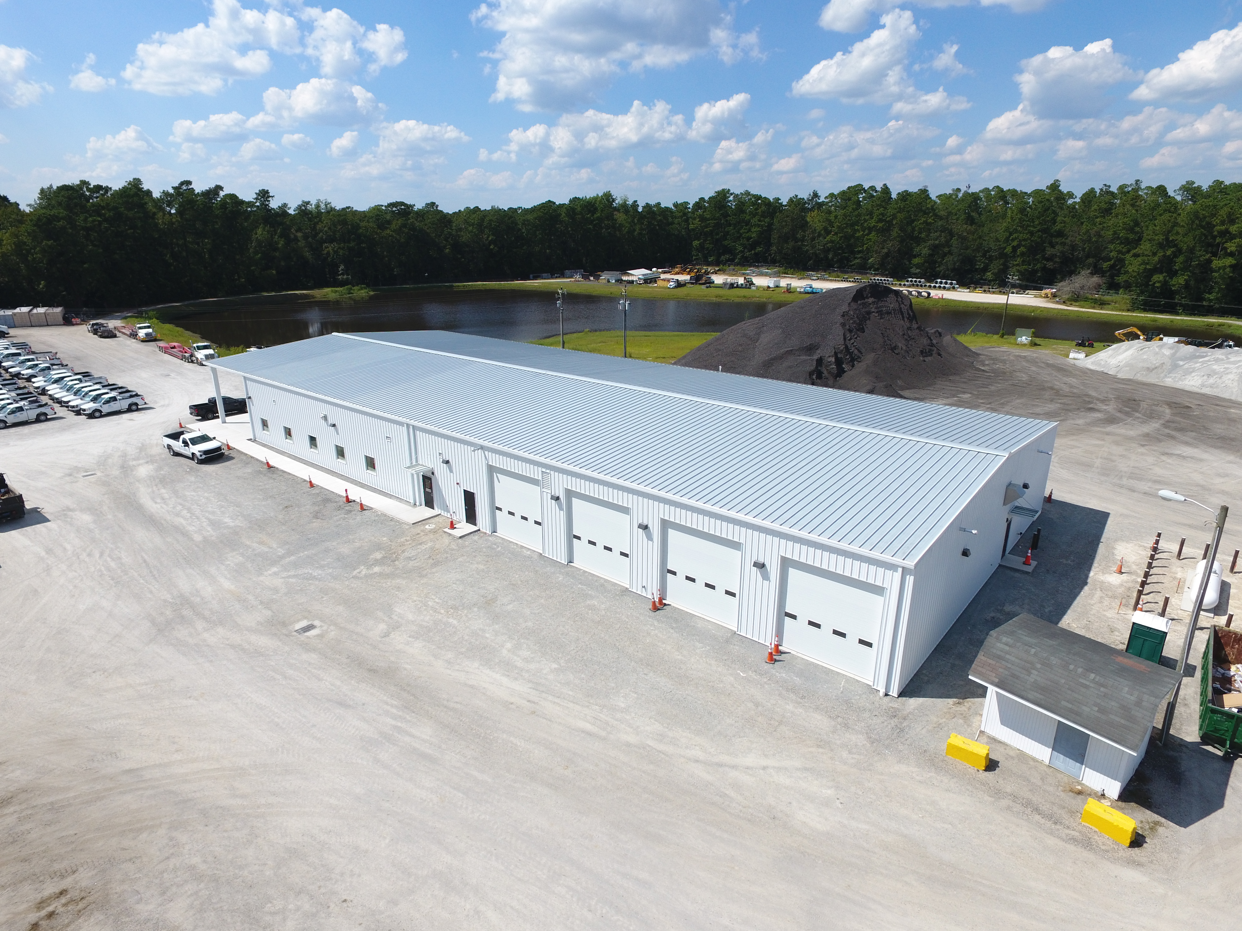 Aerial view of the Operations Building at the Public Works Complex