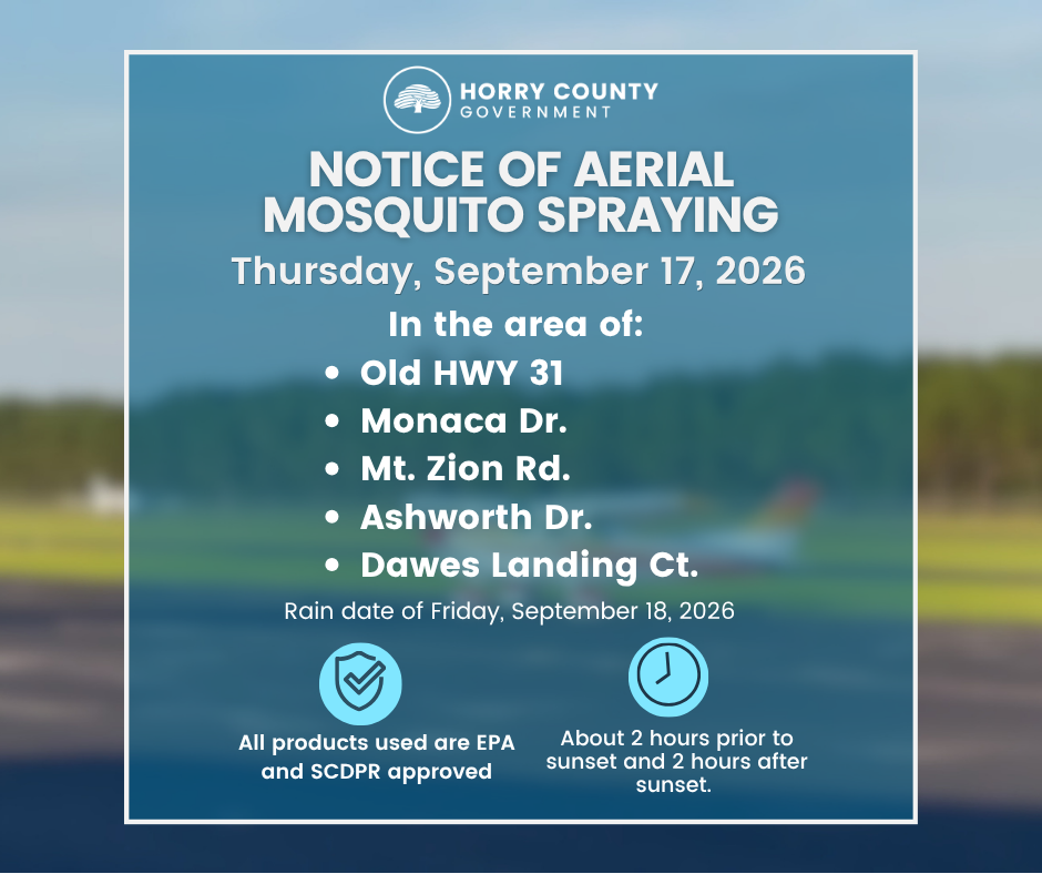 Notice of aerial mosquito spraying