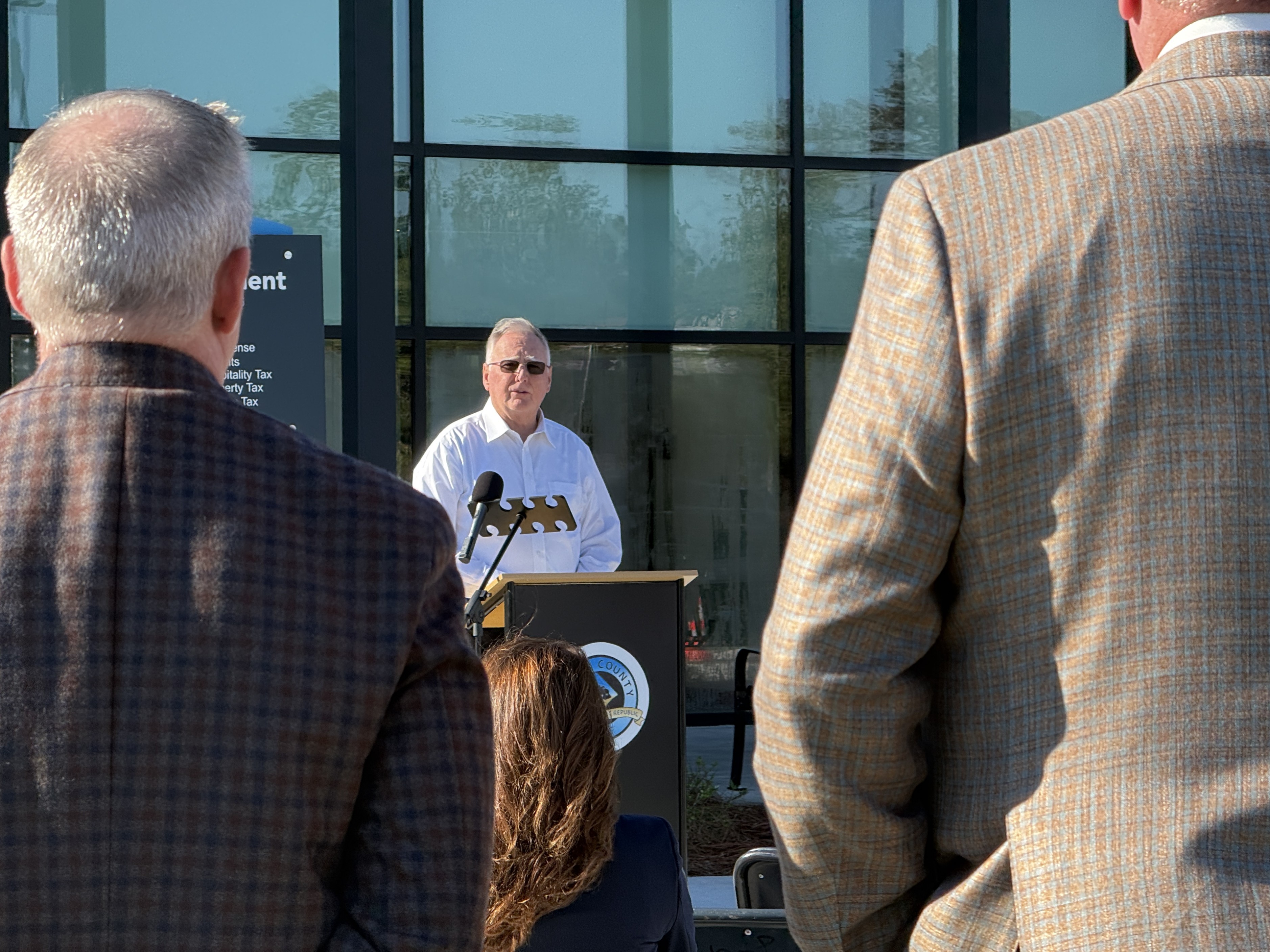 Horry County Councilman Bill Howard delivers remarks at Central Coast Complex ribbon cutting