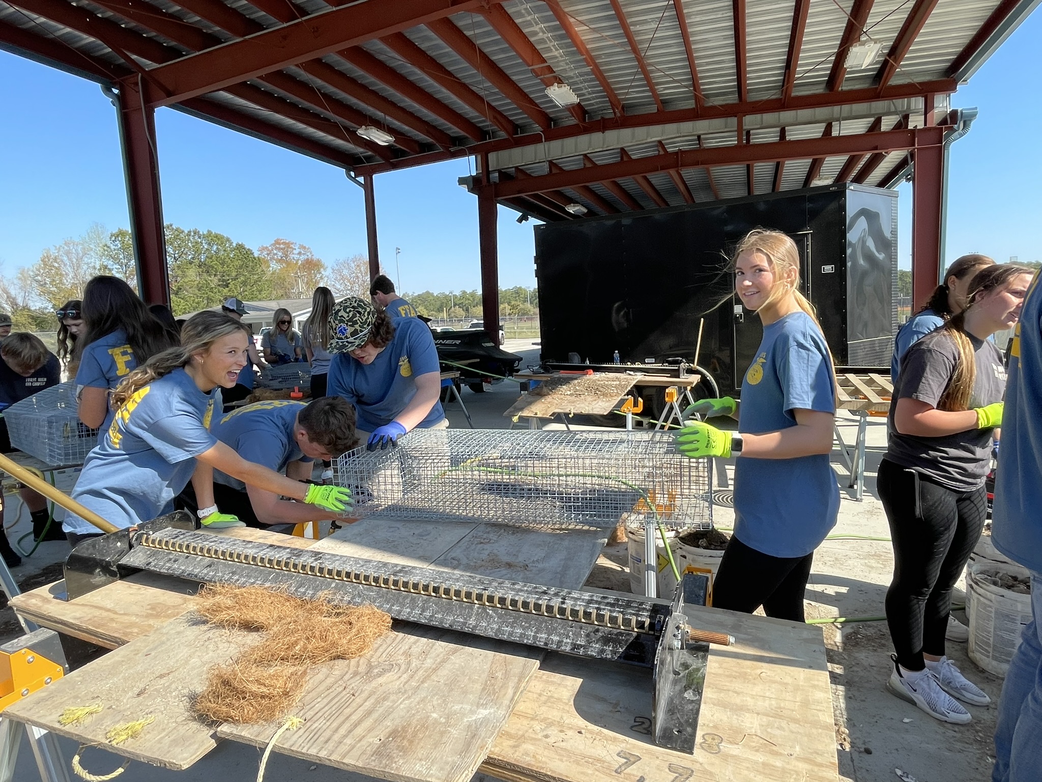 Loris High School FFA students assist with building MWRs