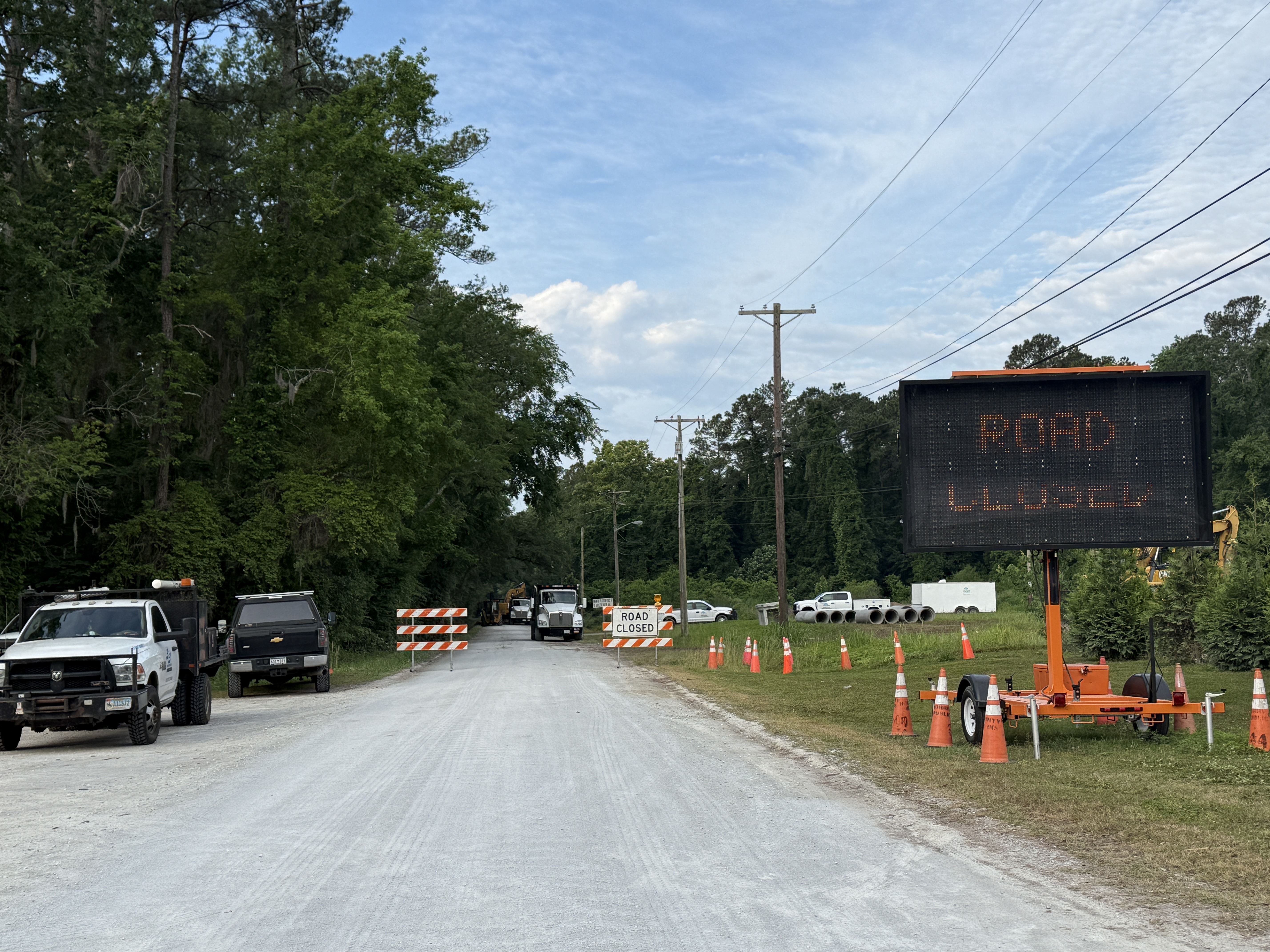 Road closures in place